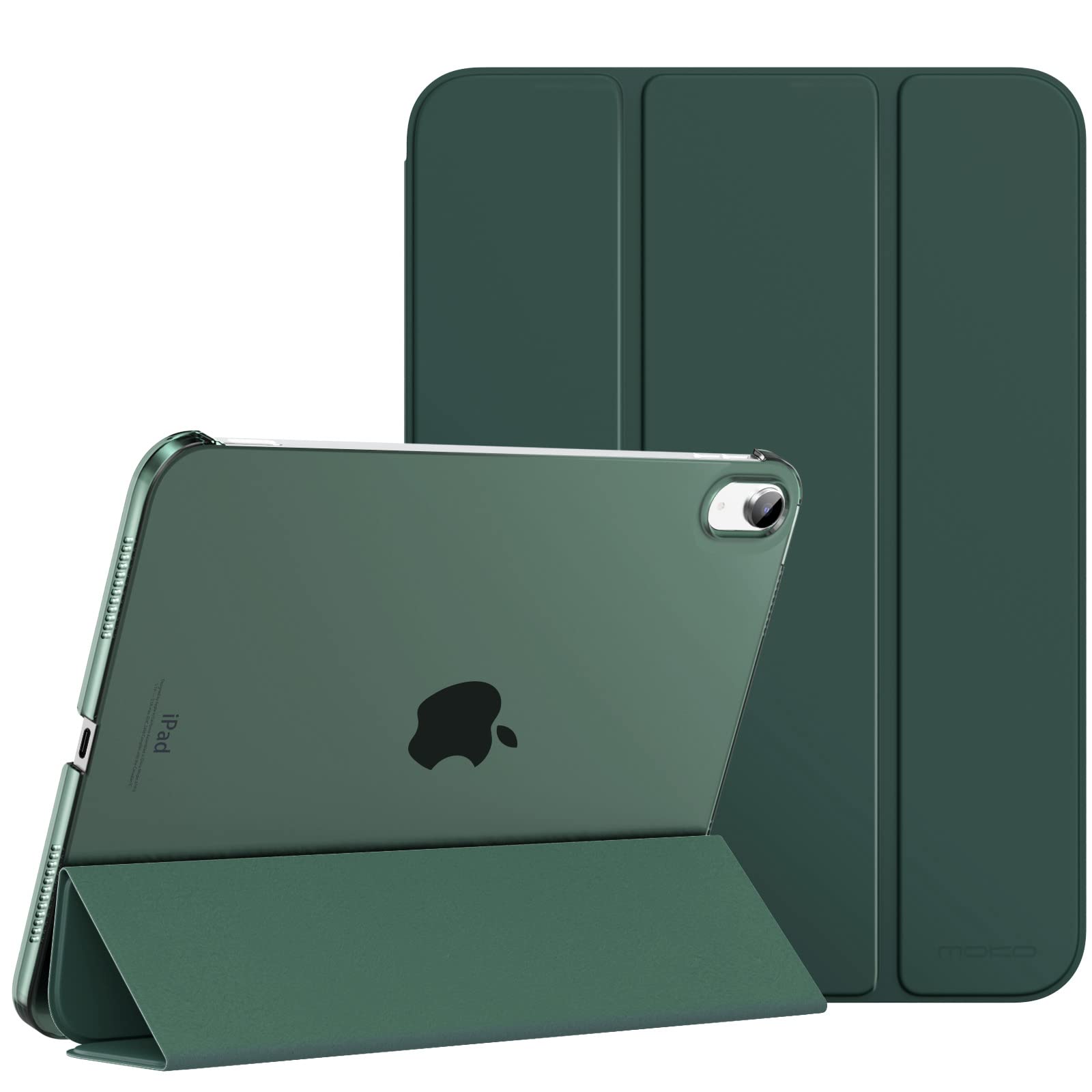 MoKo for iPad (A16) 11th Generation Case 11 Inch 2025, iPad 10th Generation Case 10.9 Inch 2022, Slim Stand Hard PC Translucent Back Shell Smart Cover, Support Touch ID, Auto Wake/Sleep, Navy Blue