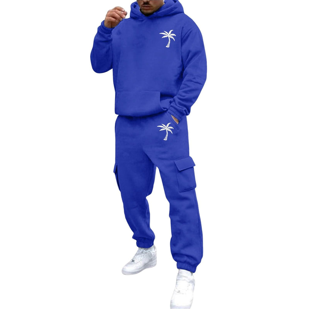 Men's 2 Piece Outfits Hoodie Sweatshirt Tracksuit & Joggers Sweatpants Sweatsuit Set