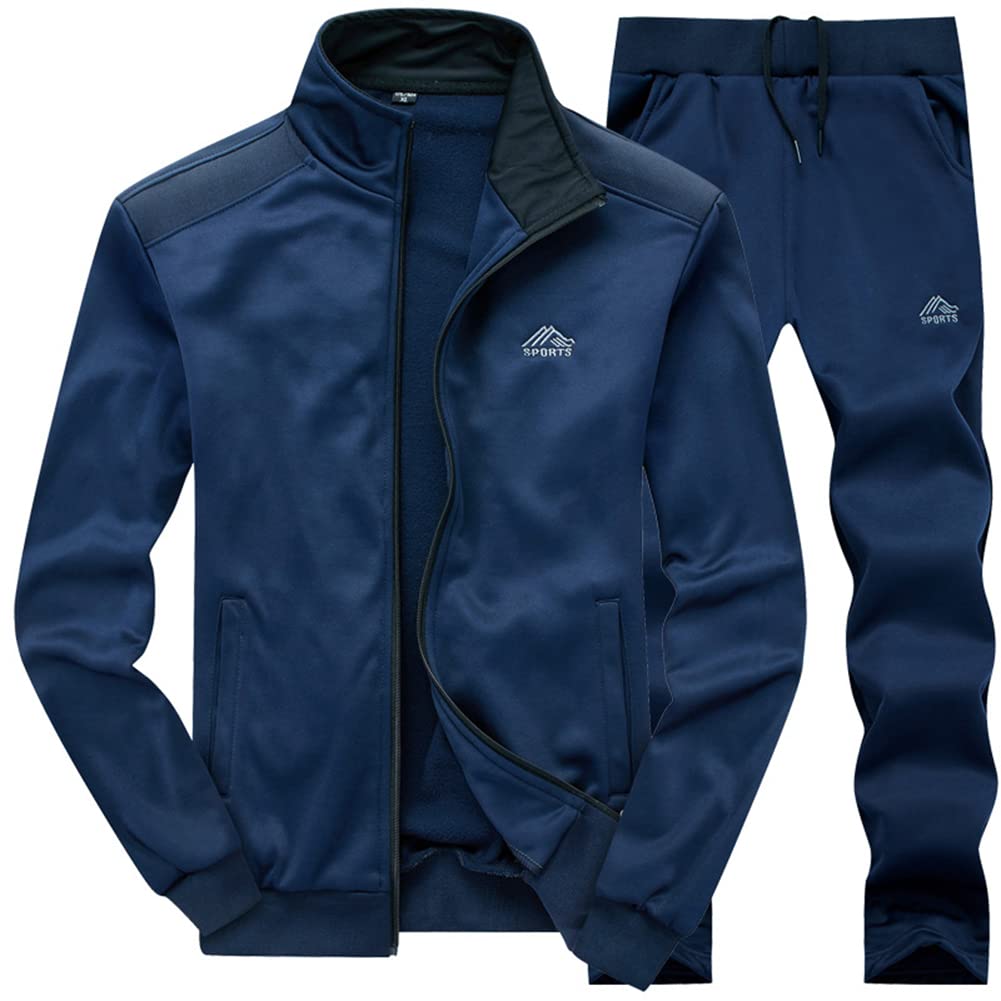 MANTORS Men's Hooded Athletic Tracksuit Full Zip Casual Jogging Gym Sweat Suits