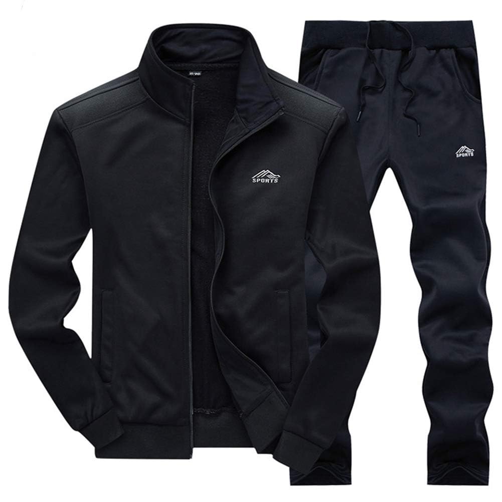 MANTORS Men's Hooded Athletic Tracksuit Full Zip Casual Jogging Gym Sweat Suits