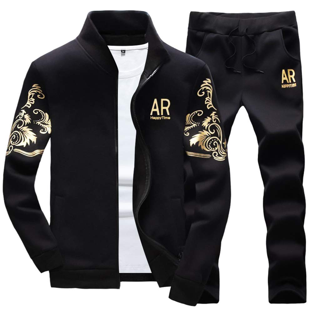 MANTORS Men's Hooded Athletic Tracksuit Full Zip Casual Jogging Gym Sweat Suits