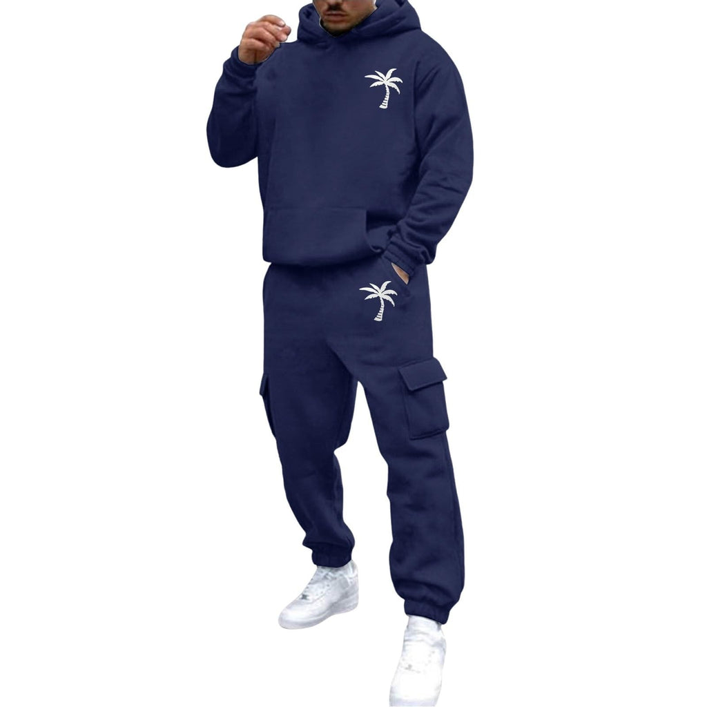 Men's 2 Piece Outfits Hoodie Sweatshirt Tracksuit & Joggers Sweatpants Sweatsuit Set