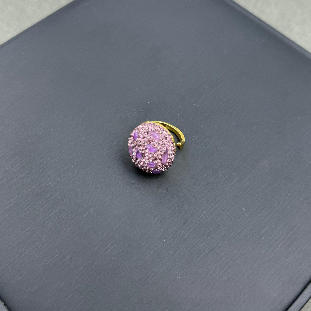 Natural Tourmaline Raw Stone Ring For Women
