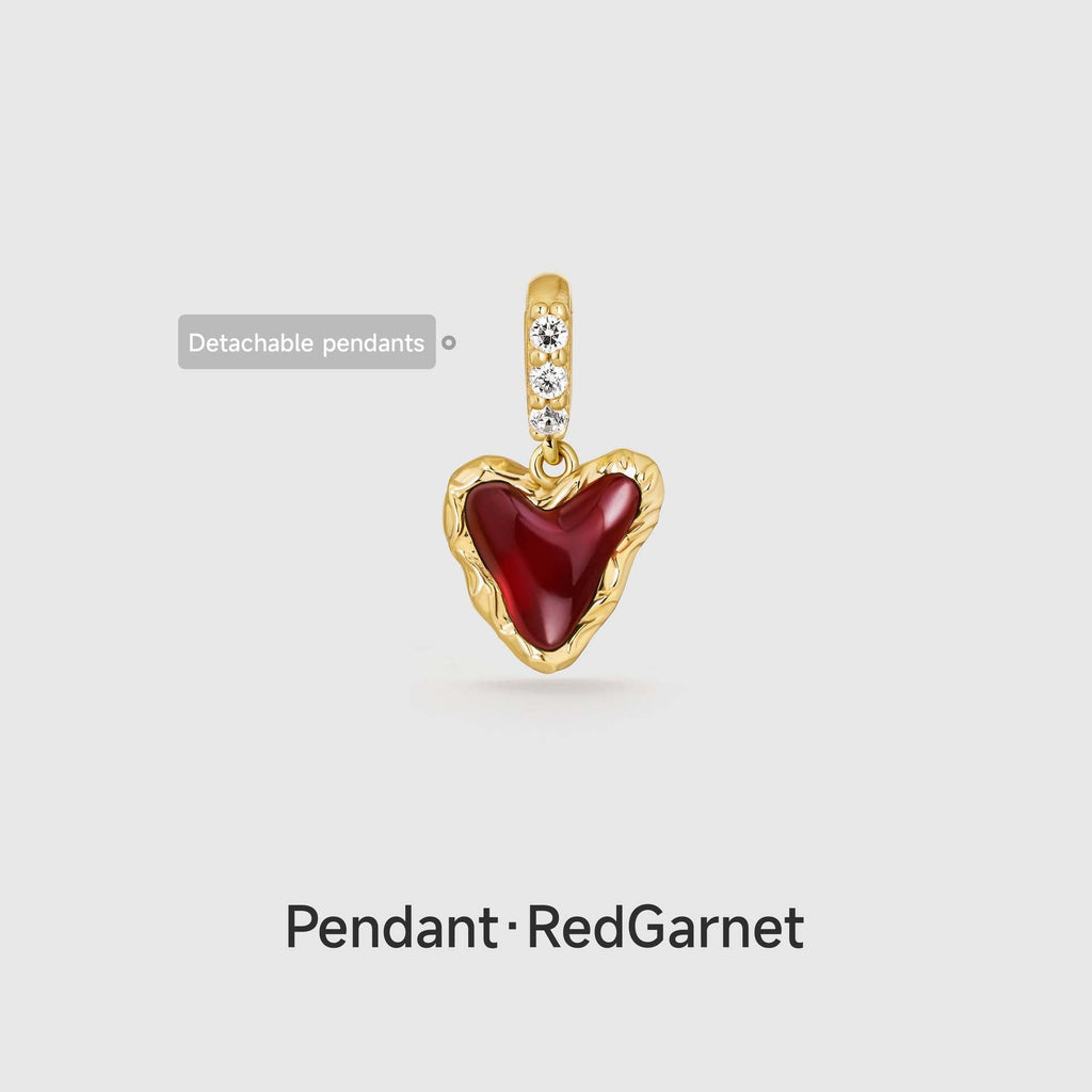 December Zircon Heart-shaped Pendant