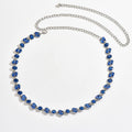 European And American New Style Personalized Creative Design Blue Water Drop Geometric Body Chain Fashionable Fresh Style Waist Decoration Waist Chain