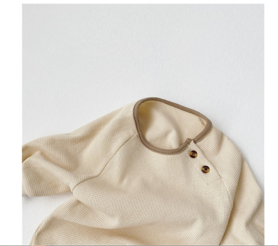 Comfortable And Simple Baby Long-sleeved One-piece