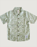 Green Hibiscus Kids Aloha Shirt