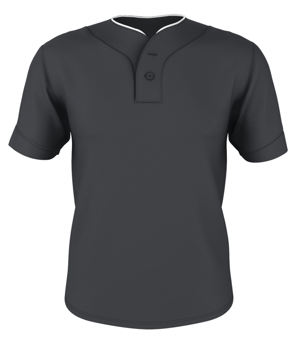 YOUTH TWO BUTTON MESH BASEBALL JERSEY