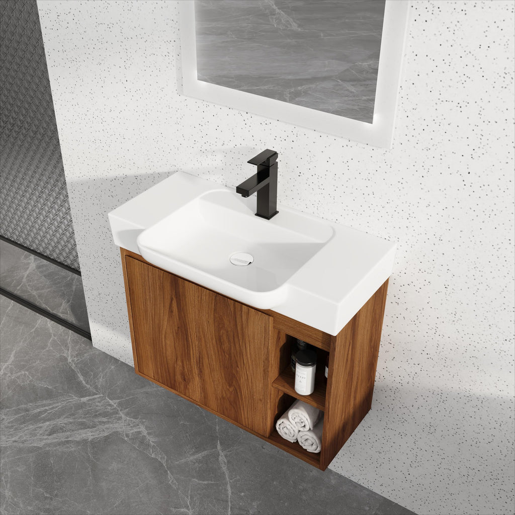 28" Wall-Mounted Bathroom Vanity