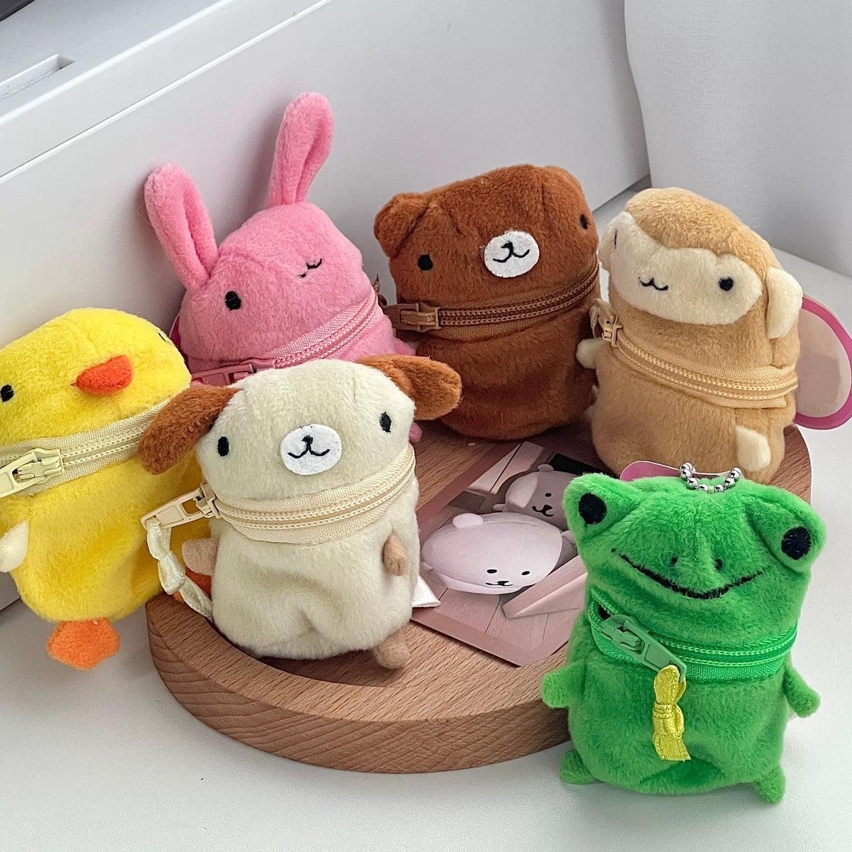Cute Plush Soft And Adorable Little Animal Coin Purse Keychain Pendant