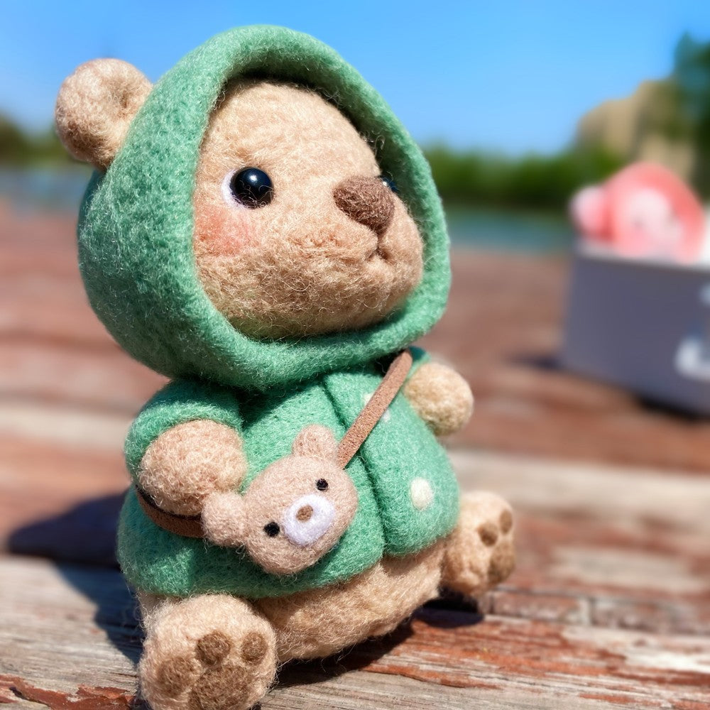 Wool Felt Poke Material Package Bear Diy Keychain Pendant