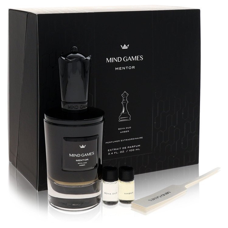 Mind Games Mentor Extrait de Parfum — 3.4 oz · With Boya Oud and Amber samples