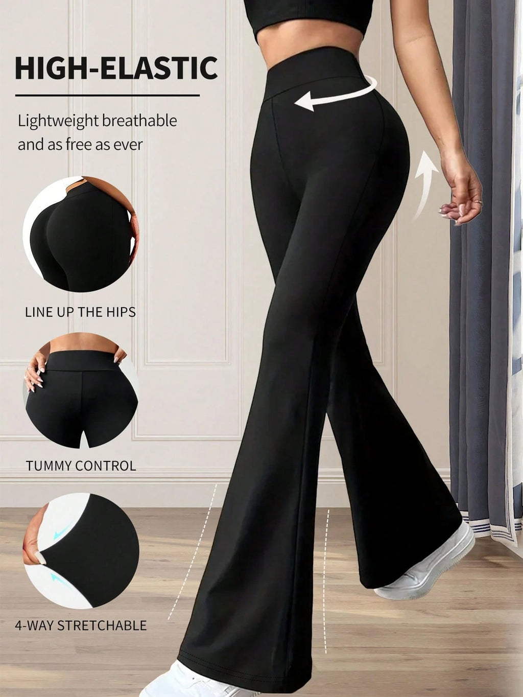 Flare Leggings For Women Yoga Pants High Waisted Flare Leggings Bootcut Casual Yoga Pants