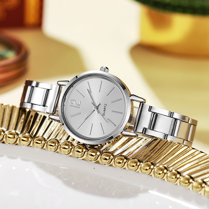 Womens Gold-Plated Steel-Strap Quartz Watch
