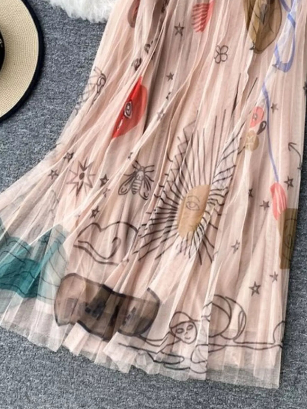 Printed Tulle Skirt