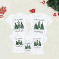 Christmas Tree Clothing Round Neck Loose Printed Mother And Daughter Parent-child T-shirt Top