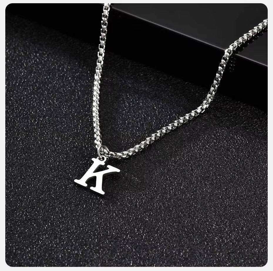 Minimalist Men's Simple Letter Necklace