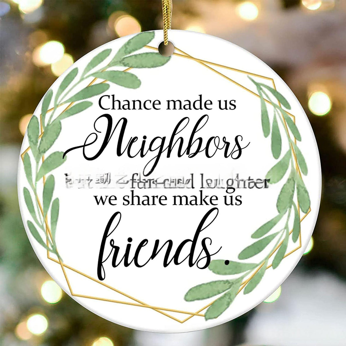 New Arrival Amazon Round Christmas Ceramic Pendant