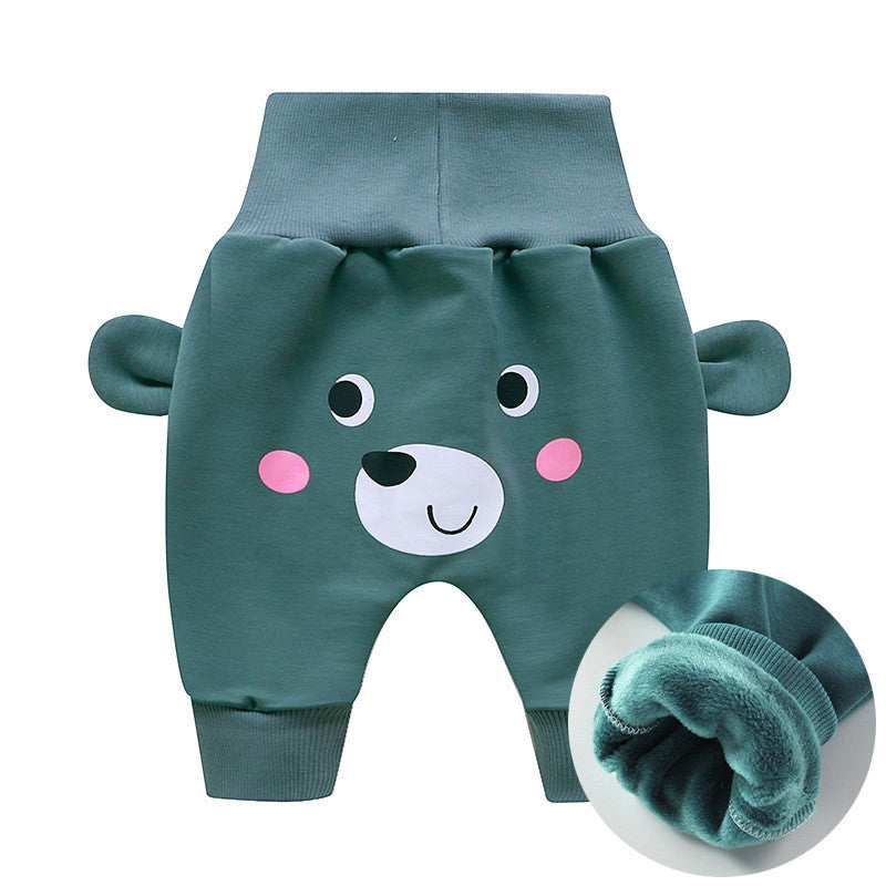 Big pp baby high waist belly protection pants