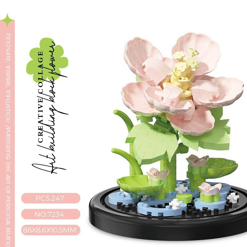 Dust Cover Building Blocks Flowers Children's Assembly Toys