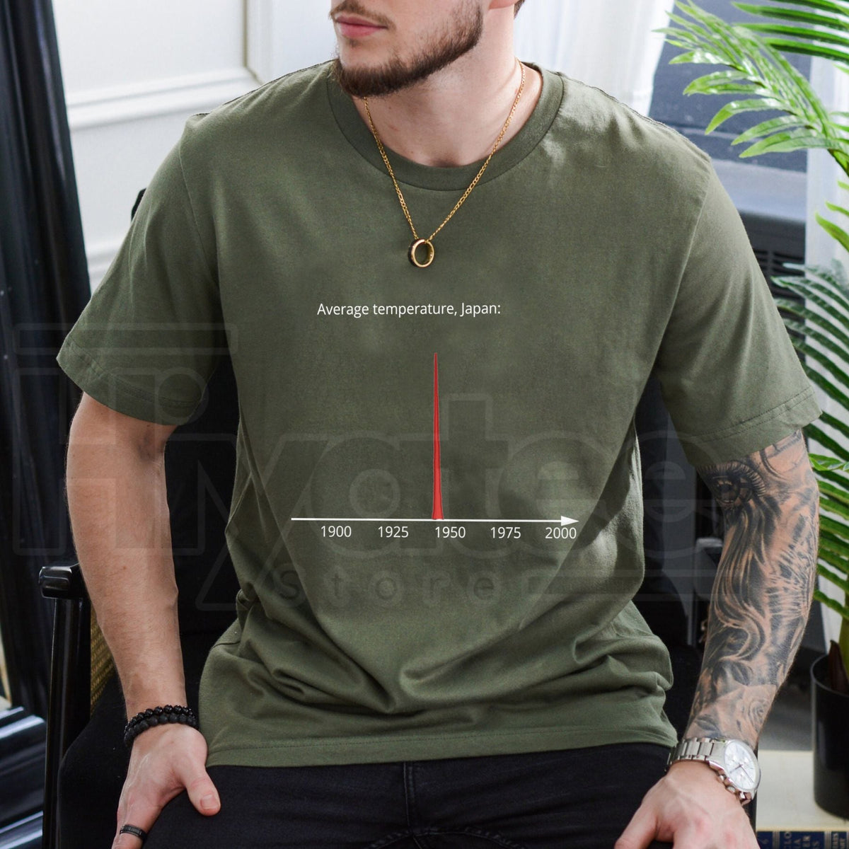Average Temperature Japan 1945 T-Shirt – Dark Humor History Meme Tee
