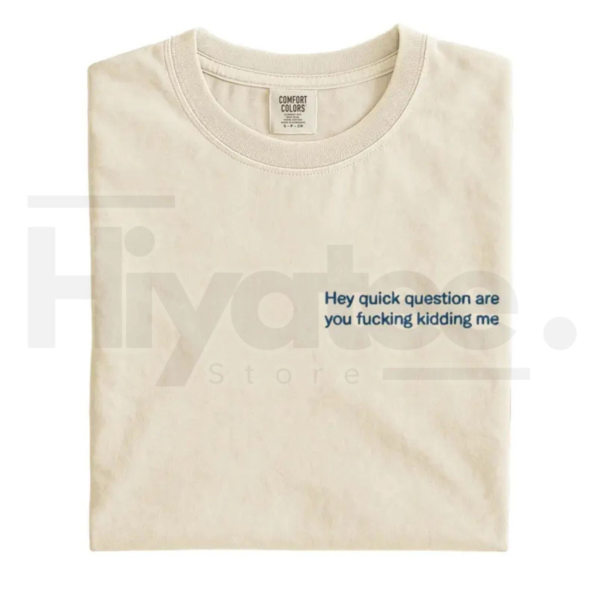 "Hey Quick Question Are You Kidding Me" Embroidered T-Shirt