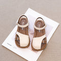 2026 Summer Korean Style Half Closed Toe Girls Sandals, Forest Princess Style Casual Roman Shoes For Kids Baby Fashion Footwear