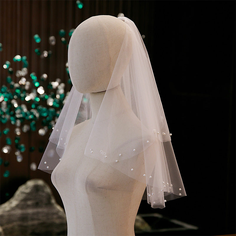 Wedding Hairpiece With Pearl Trim Vintage And Luxurious