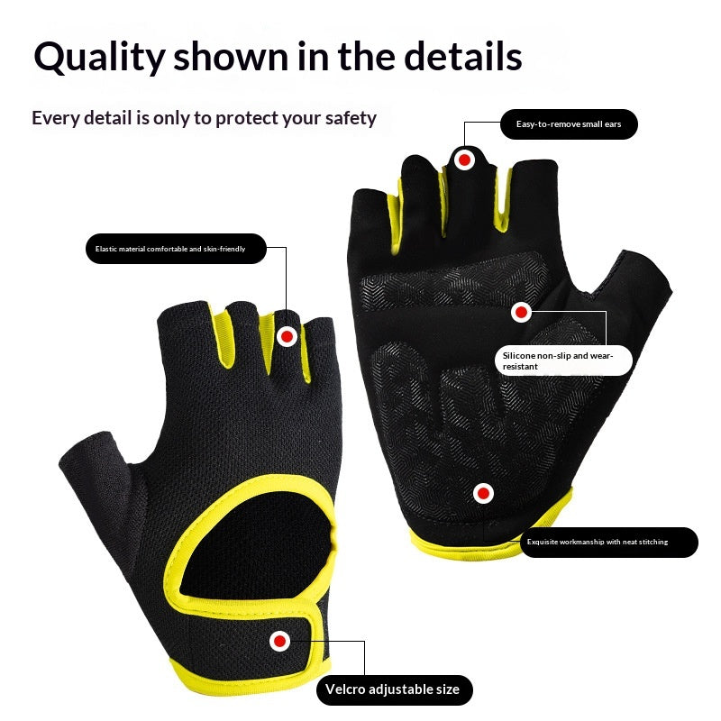 Half-Finger Gloves For Men And Women, Summer Thin Breathable Non-Slip Wear-Resistant Shock-Absorbing For Cycling, Outdoor Fitness, Sports, Anti-Callus Cycling