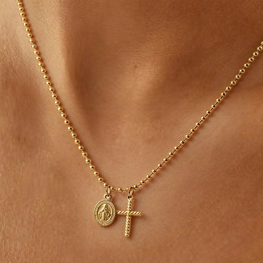 Stainless Steel Gold Silver Necklace