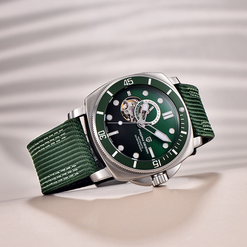 Fully Automatic Mechanical Watch With Luminous Display And Water Resistance For Men