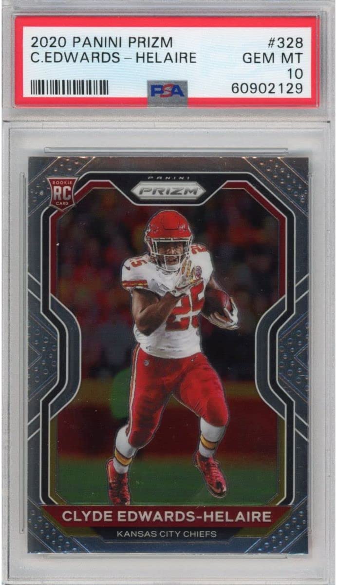 Graded 2020 Panini Prizm Clyde Edwards-Helaire #328 Rookie RC Football Card PSA 10 Gem Mint
