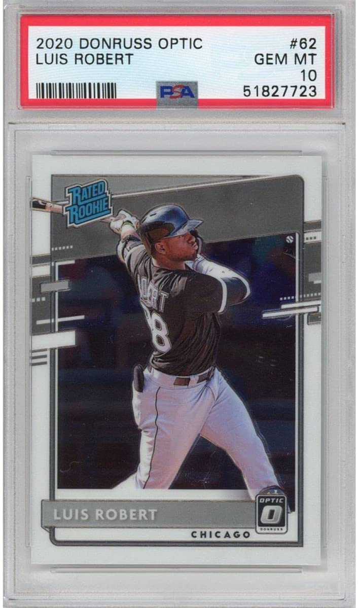 Graded 2020 Panini Donruss Optic Luis Robert #62 Rookie RC Baseball Card PSA 10 Gem Mint