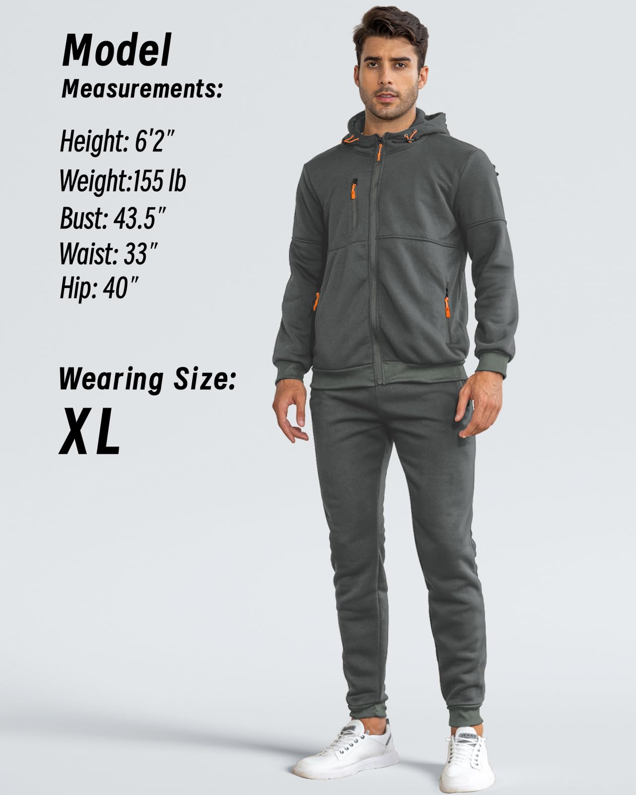 Hakjay Sweatsuits for Men 2 Piece Hoodie Men's Jogging Tracksuit Set Casual Athletic Long Sleeve Outfit Pullover Suit Set