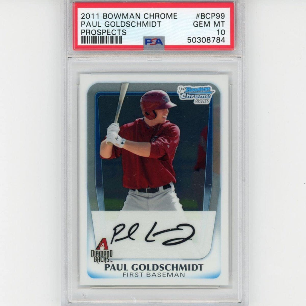 Graded 2011 Bowman Chrome Prospects Paul Goldschmidt #BCP99 Rookie RC Baseball Card PSA 10 Gem Mint