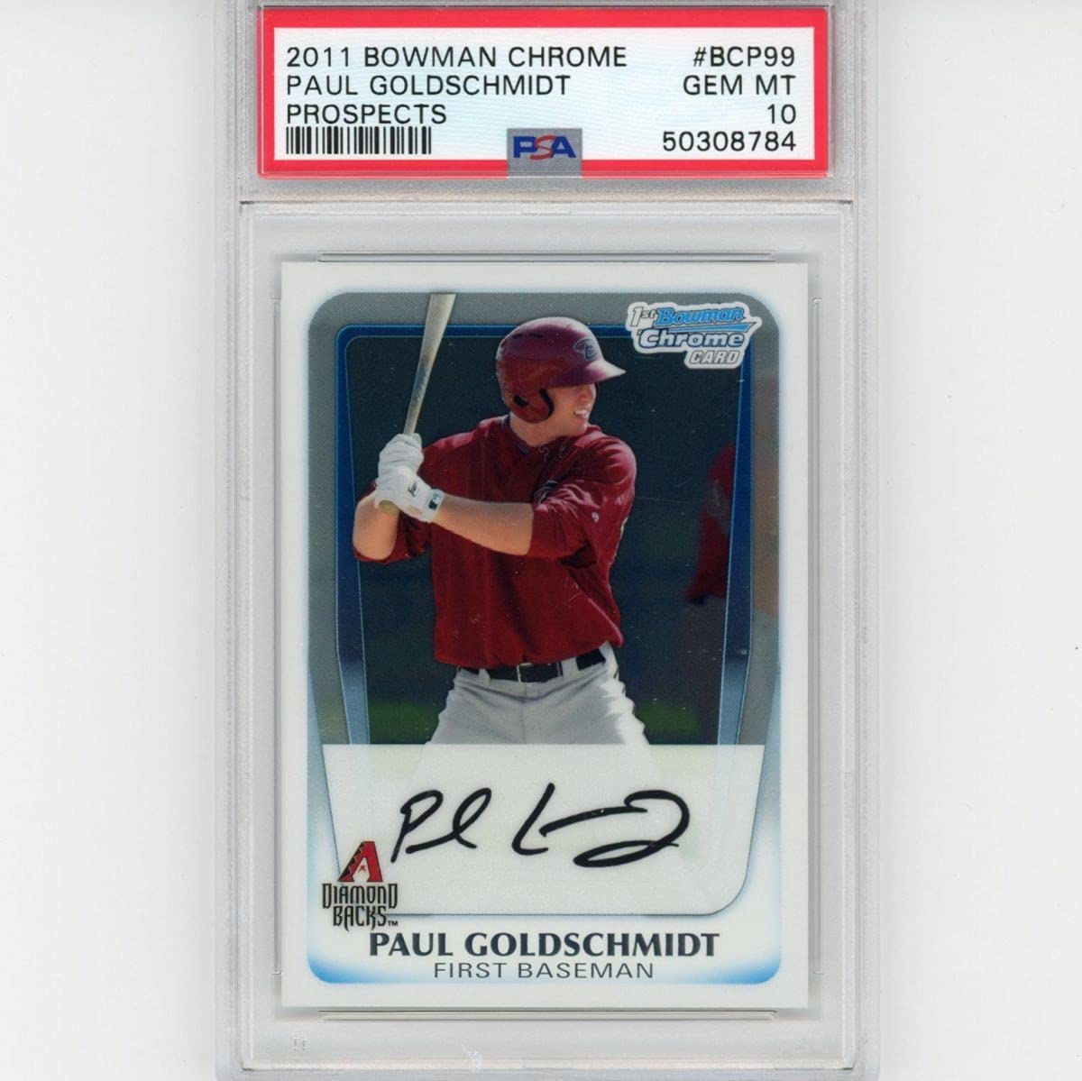 Graded 2011 Bowman Chrome Prospects Paul Goldschmidt #BCP99 Rookie RC Baseball Card PSA 10 Gem Mint