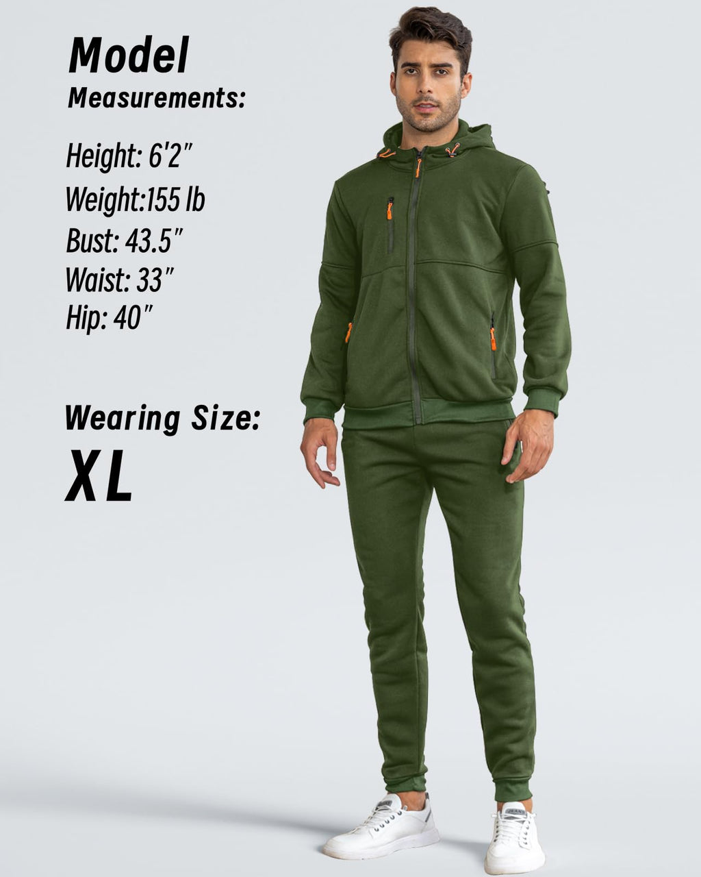 Hakjay Sweatsuits for Men 2 Piece Hoodie Men's Jogging Tracksuit Set Casual Athletic Long Sleeve Outfit Pullover Suit Set