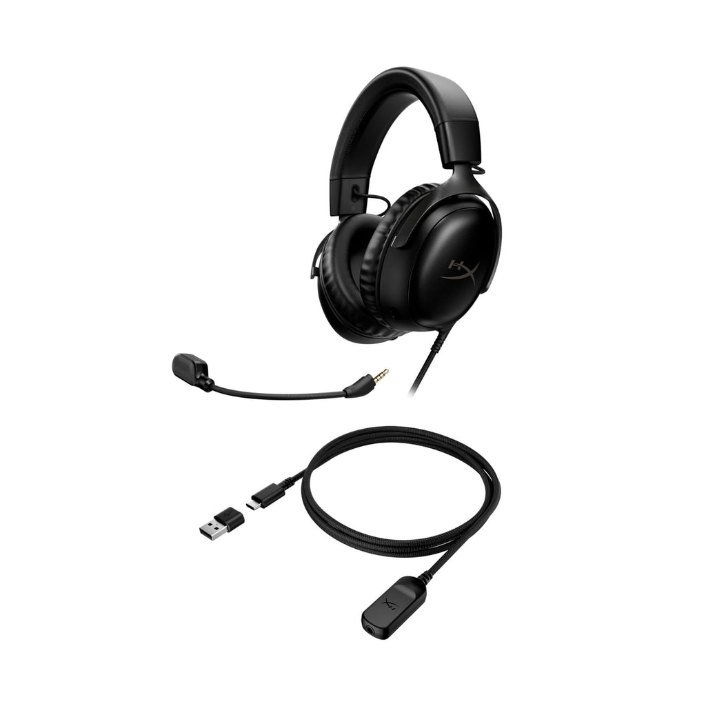 HyperX Cloud III Wireless – Gaming Headset for PC, PS5, PS4, up to 120-hour Battery, 2.4GHz Wireless, DTS Spatial Audio, 53mm Angled Drivers, Memory Foam, Durable Frame, 10mm Microphone, Black