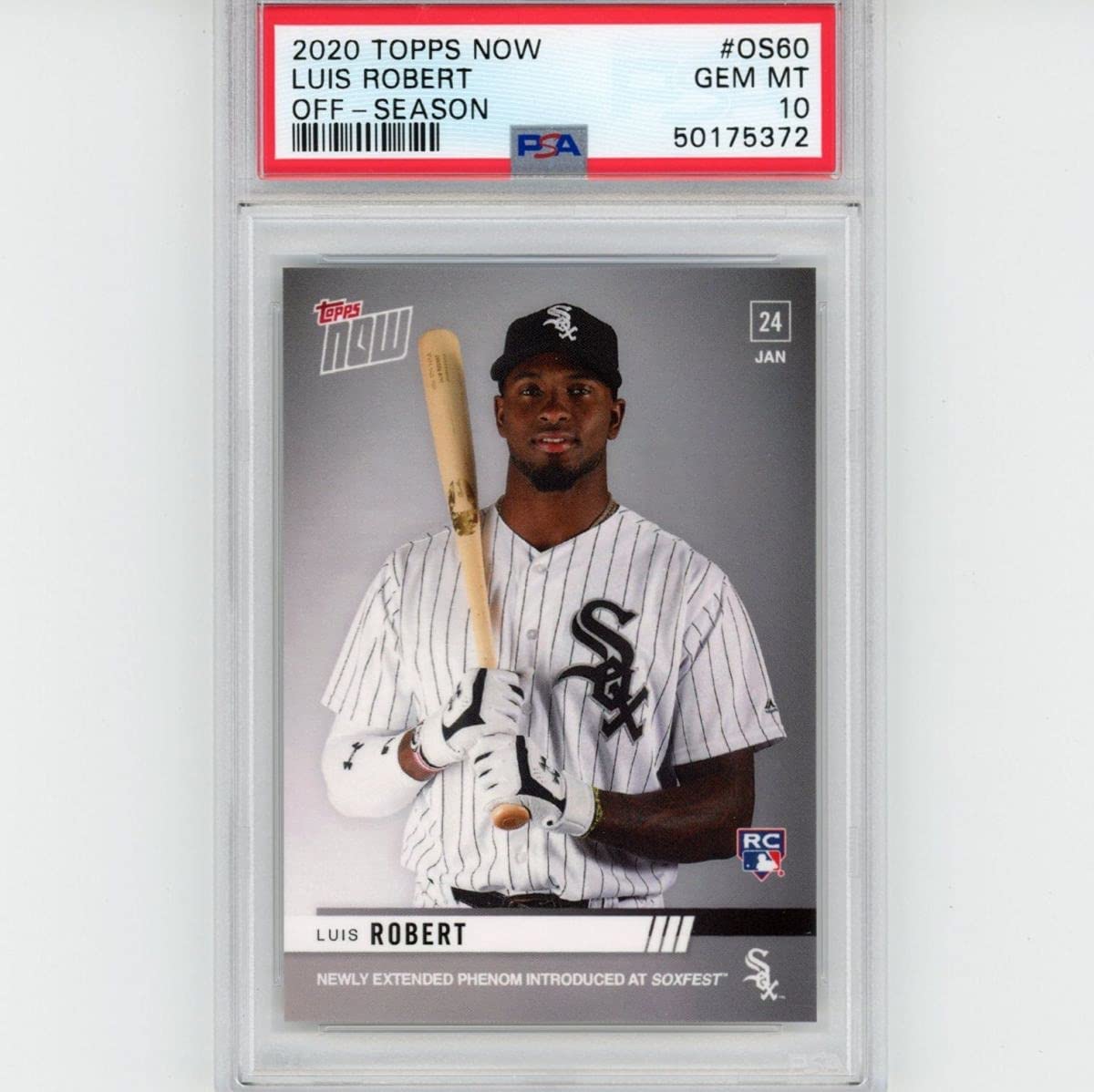 Graded 2020 Topps Now Luis Robert #OS60 Off-Season Rookie RC Baseball Card PSA 10 Gem Mint