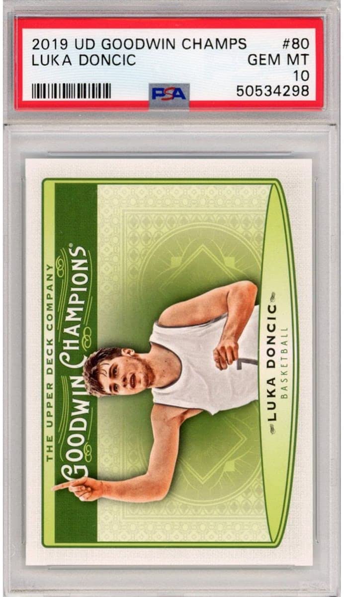 Graded 2019 Upper Deck UD Goodwin Champions Luka Doncic #80 Rookie RC Basketball Card PSA 10 Gem Mint