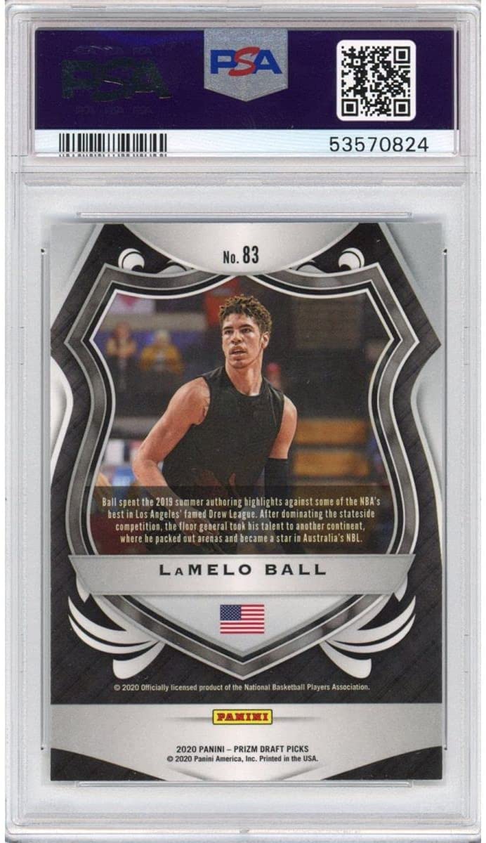 Graded 2020-21 Panini Prizm LaMelo Ball #83 Crusade Rookie RC Basketball Card PSA 10 Gem Mint