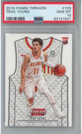 Graded 2018-19 Panini Threads Trae Young #103 Rookie RC Basketball Card PSA 10 Gem Mint