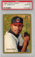 Graded 1999 Topps Traded CC C.C. Sabathia #T33 Rookie RC Baseball Card PSA 10 Gem Mint