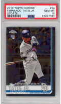 Graded 2019 Topps Chrome Fernando Tatis Jr #54 Update Rookie RC Baseball Card PSA 10 Gem Mint