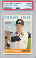 Graded 2013 Topps Heritage Christian Yelich #H536 Rookie RC Baseball Card PSA 10 Gem Mint