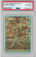 Graded 1986 Sportflics Barry Bonds #40 Rookie RC Baseball Card PSA 10 Gem Mint