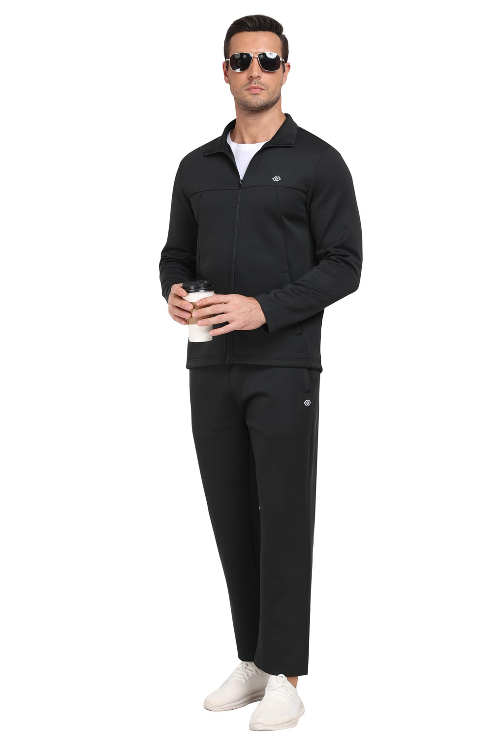 MoFiz Men's Tracksuits Set Long Sleeve Causal Full Zip Running Sports Sweatsuit For Men 2 Piece Outfits