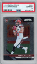 Graded 2018 Panini Prizm Baker Mayfield #201 Rookie RC Football Card PSA 10 Gem Mint