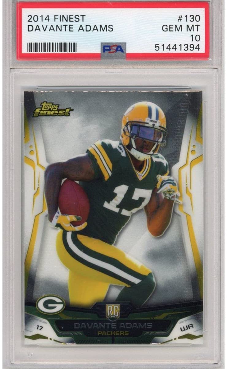 Graded 2014 Topps Finest Davante Adams #130 Rookie RC Football Card PSA 10 Gem Mint
