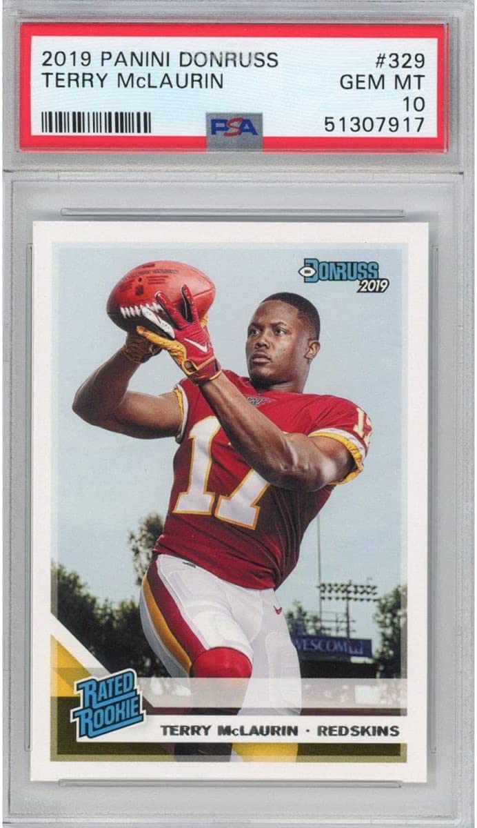 Graded 2019 Panini Donruss Terry McLaurin #329 Rookie RC Football Card PSA 10 Gem Mint